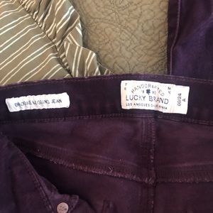 Size 00/24 crushed velvet jegging, lucky brand